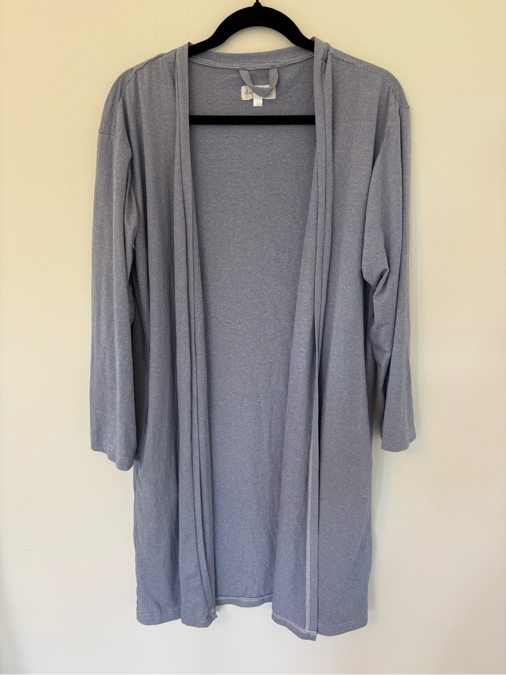 Super soft blue striped robe by Berkshire Home